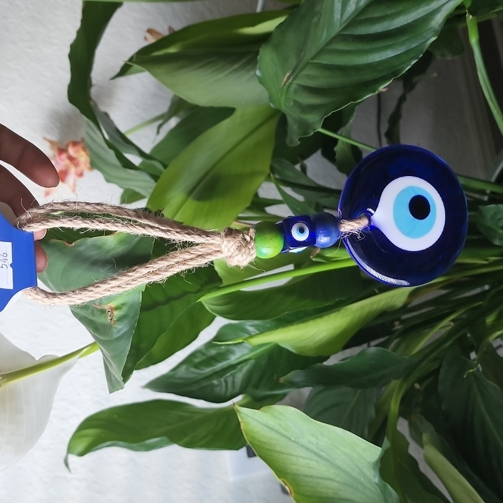Large glass evil eye decoration